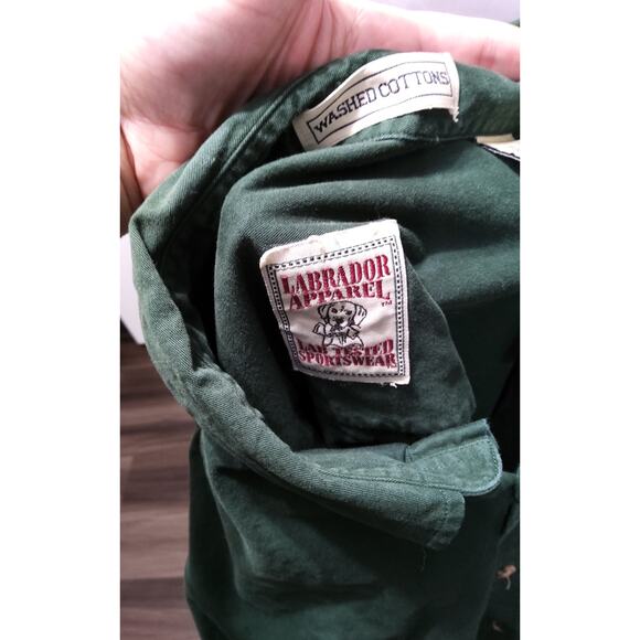 Mens Labrador Apparel green button-up washed cotton made in USA size L Outdoors - Picture 8 of 9